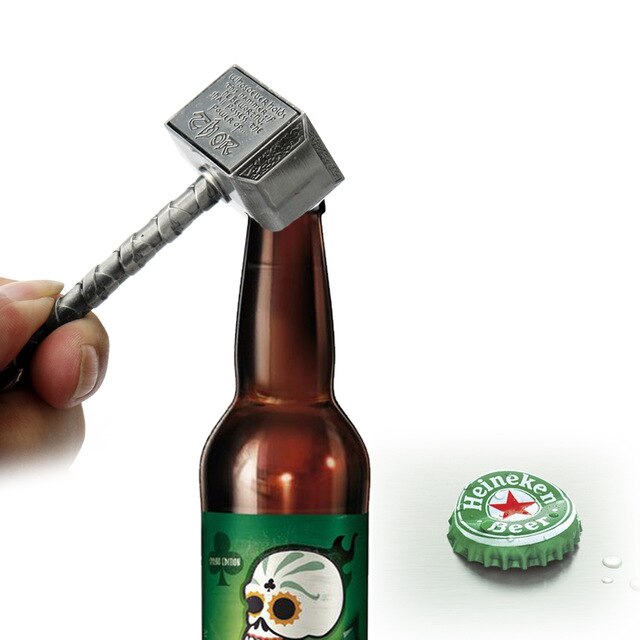 Thor Hammer Beer Bottle Opener Keychain