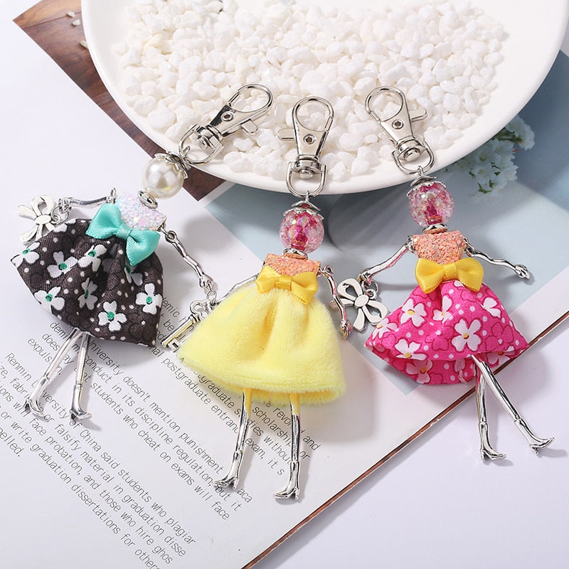 Handmade Doll baby cute Women keychain Car Pendant