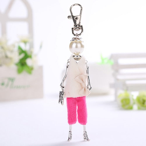 Handmade Doll baby cute Women keychain Car Pendant