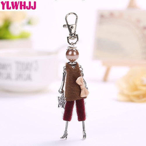 Handmade Doll baby cute Women keychain Car Pendant