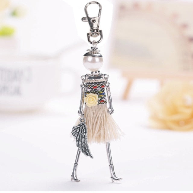 Handmade Doll baby cute Women keychain Car Pendant