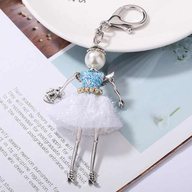 Handmade Doll baby cute Women keychain Car Pendant