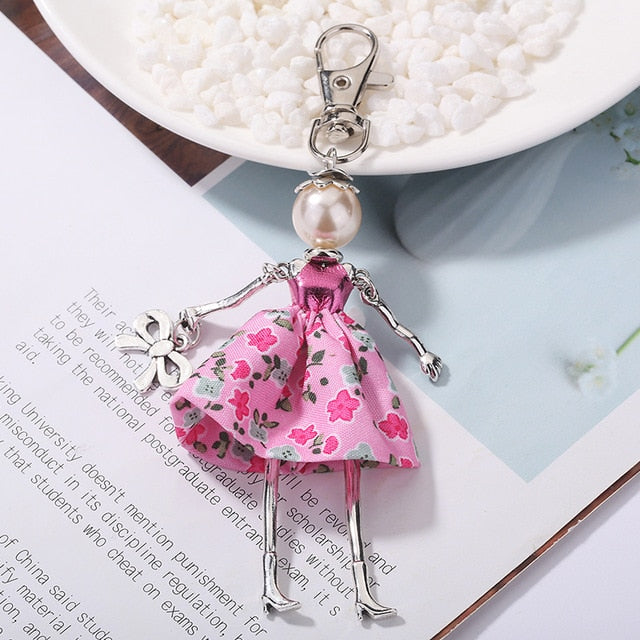 Handmade Doll baby cute Women keychain Car Pendant