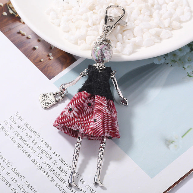 Handmade Doll baby cute Women keychain Car Pendant