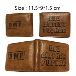 Bad Mother Fucker leather wallet with id card holder