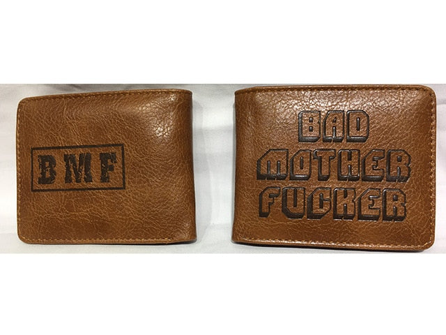 Bad Mother Fucker leather wallet with id card holder