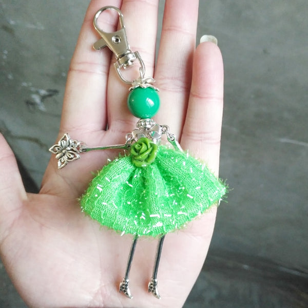 Girl doll car key chains